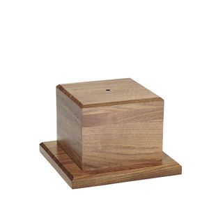 4 X 4 X 3/4 INCH GENUINE HAND RUBBED AMERICAN WALNUT BASE