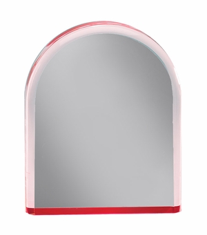 4 x 5 ARCHED ACRYLIC RED REFLECTIVE MIRROR AWARD