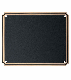 4 X 5 Inch Black Screened Brass Plate