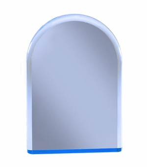 4 x 6 INCH ARCHED ACRYLIC BLUE REFLECTIVE MIRROR AWARD