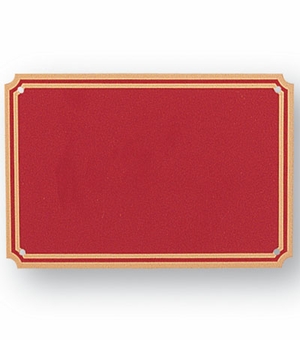 4 X 6 RED SCREENED PLATE