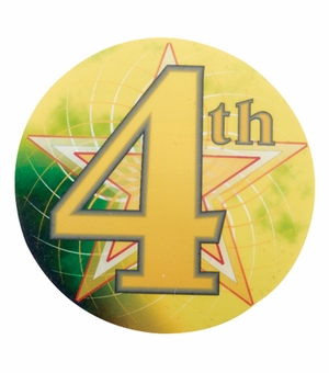 2 Inch in Diameter Round 4th Place Mylar Insert