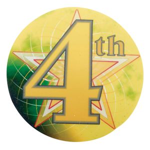 2 Inch in Diameter Round 4th Place Mylar Insert