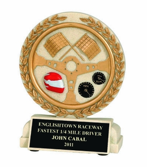 5-1/2 INCH AUTO RACING RESIN TROPHY