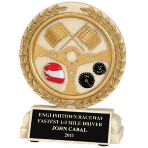 5-1/2 INCH AUTO RACING RESIN TROPHY