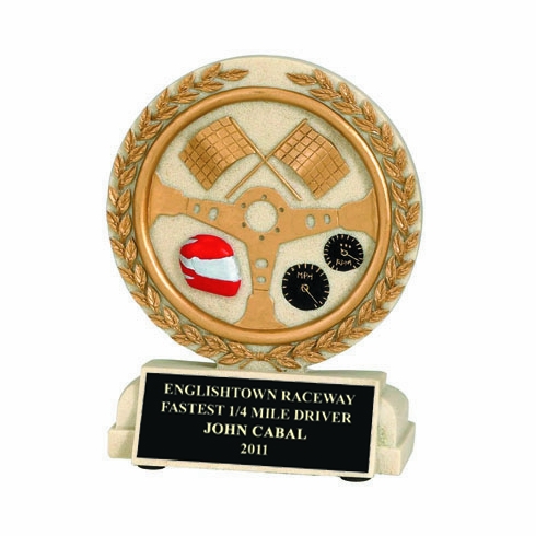 5-1/2 INCH AUTO RACING RESIN TROPHY