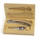 5-1/2 INCH BAMBOO WOOD TWO PIECE WINE TOOL KIT