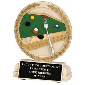 5-1/2 INCH BILLIARDS STONE RESIN TROPHY