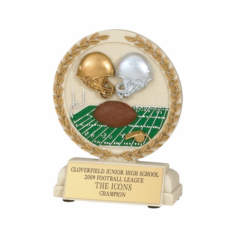 5-1/2 INCH FOOTBALL STONE RESIN TROPHY