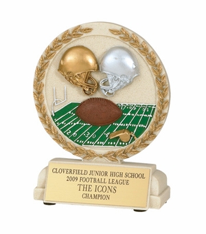 5-1/2 INCH FOOTBALL STONE RESIN TROPHY