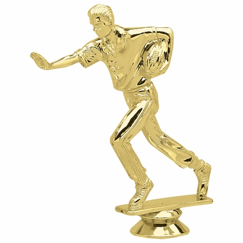 5-1/2 INCH GOLD PLASTIC MALE FLAG FOOTBALL TROPHY FIGURE