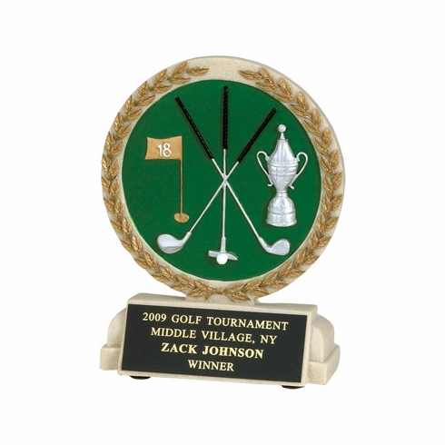 5-1/2 INCH GOLF STONE RESIN TROPHY