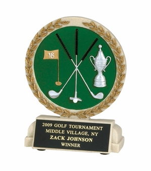 5-1/2 INCH GOLF STONE RESIN TROPHY
