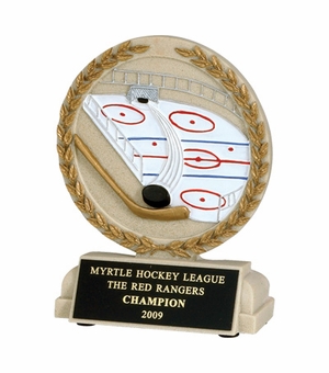 5-1/2 INCH HOCKEY STONE RESIN TROPHY