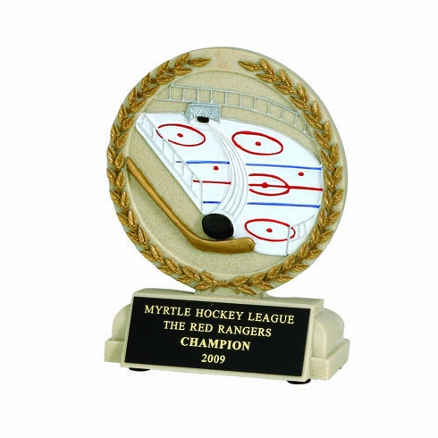 5-1/2 INCH HOCKEY STONE RESIN TROPHY