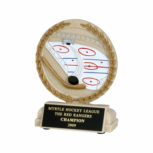 5-1/2 INCH HOCKEY STONE RESIN TROPHY
