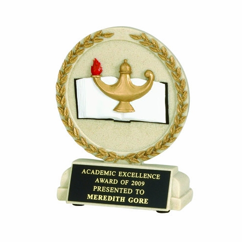 5-1/2 INCH LAMP OF LEARNING TROPHY