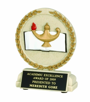 5-1/2 INCH LAMP OF LEARNING TROPHY