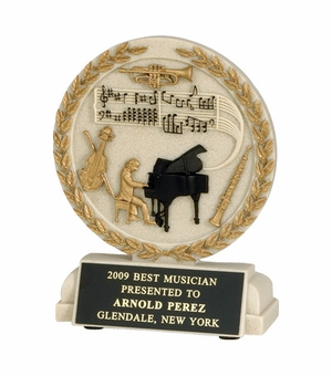 5-1/2 INCH MUSICIAN CAST STONE TROPHY
