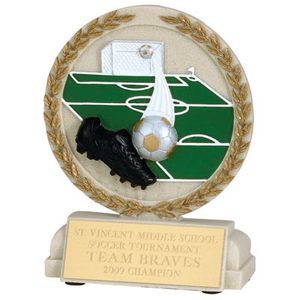 5-1/2 INCH SOCCER STONE RESIN TROPHY