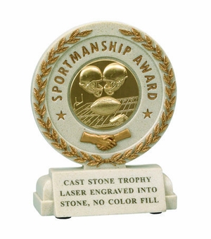 5-1/2 INCH SPORTSMANSHIP RESIN TROPHY WITHOUT PLATE