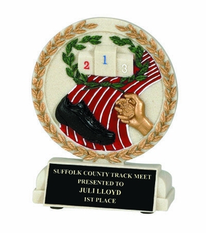 5-1/2 INCH TRACK STONE RESIN TROPHY