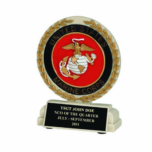 5-1/2 INCH U.S. MARINES STONE RESIN TROPHY