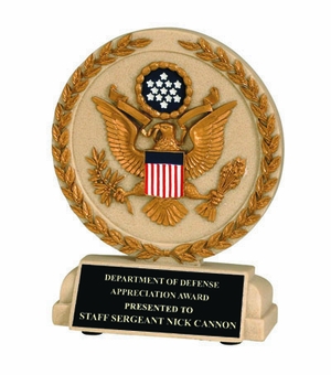 5-1/2 INCH  U.S. SEAL STONE RESIN TROPHY