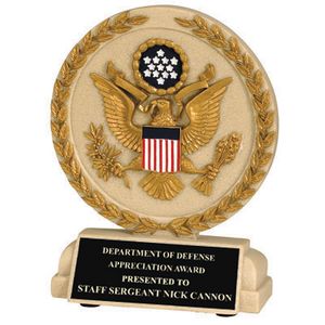 5-1/2 INCH  U.S. SEAL STONE RESIN TROPHY