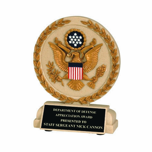 5-1/2 INCH  U.S. SEAL STONE RESIN TROPHY