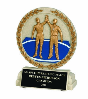 5-1/2 INCH WRESTLING STONE RESIN TROPHY