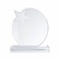 5-1/2 X 6-3/4 INCH OPTICAL ROUND CRYSTAL WITH STAR, SQUARE BASE