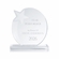 5-1/2 X 6-3/4 INCH OPTICAL ROUND CRYSTAL WITH STAR, SQUARE BASE