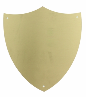 5-1/2 X 6 INCHES BRASS SHIELD