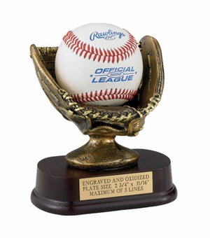 5 1/4 INCH BASEBALL GLOVE ON BASE