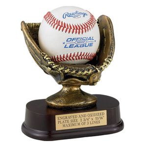 5 1/4 INCH BASEBALL GLOVE ON BASE