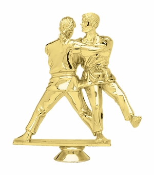 5-1/4 INCH DOUBLE FEMALE JUDO TROPHY FIGURE