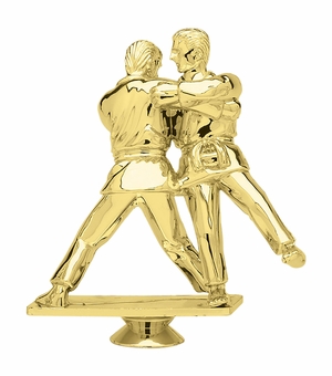 5-1/4 INCH DOUBLE MALE JUDO TROPHY FIGURE