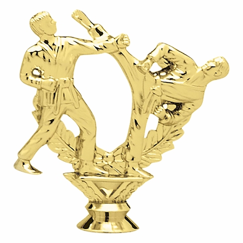 5-1/4 INCH DOUBLE MALE KARATE TROPHY FIGURE