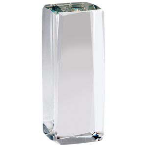5-1/4 INCH OPTICAL CRYSTAL BLOCK TOWER AWARD