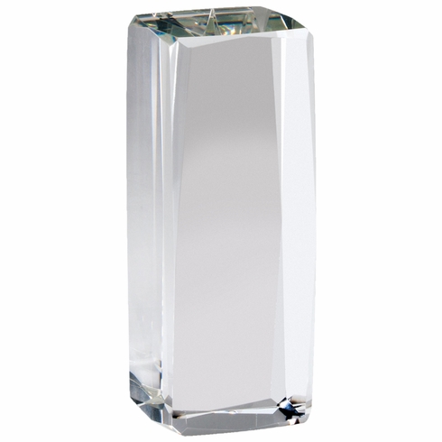 5-1/4 INCH OPTICAL CRYSTAL BLOCK TOWER AWARD