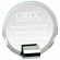 5-1/4 INCH OPTICAL CRYSTAL CIRCLE AWARD ON POLISHED SILVER METAL BASE