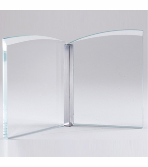 5-1/4 INCH OPTICAL CRYSTAL OPEN BOOK