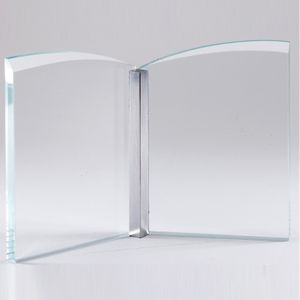 5-1/4 INCH OPTICAL CRYSTAL OPEN BOOK
