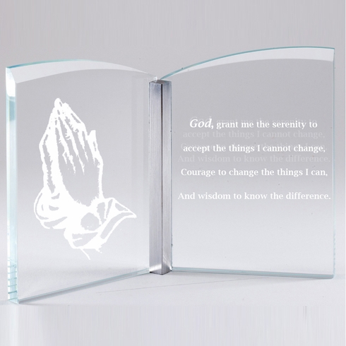 5-1/4 INCH OPTICAL CRYSTAL OPEN BOOK