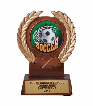 5-1/4 INCH RESIN TROPHY, TAKES 2 INCH INSERT