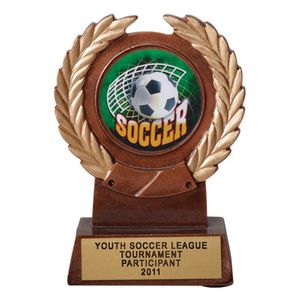 5-1/4 INCH RESIN TROPHY, TAKES 2 INCH INSERT