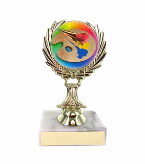 5-1/4 INCH TROPHY RISE WITH 2 INCH MYLAR ART INSERT 