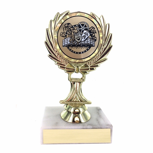 5-1/4 INCH TROPHY RISE WITH 2 INCH MYLAR DRAMA INSERT 
