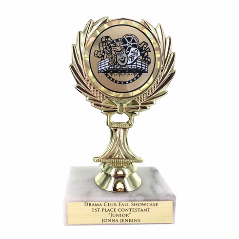 5-1/4 INCH TROPHY RISE WITH 2 INCH MYLAR DRAMA INSERT 
